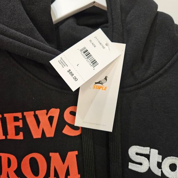 Staple Embroidered Pullover Sweatshirt Hoodie Size Large - Picture 5 of 8